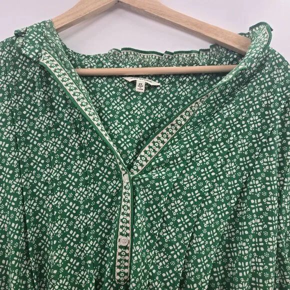 Max Studio Green Ruffled Tiered Maxi Dress 2x - Picture 9 of 15